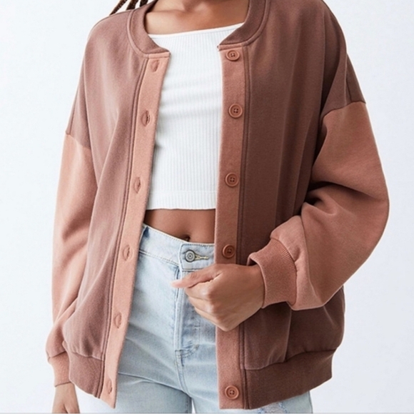 PacSun Womens Oversized ColorBlock Button Sweater Cardigan Size XS - Picture 3 of 12